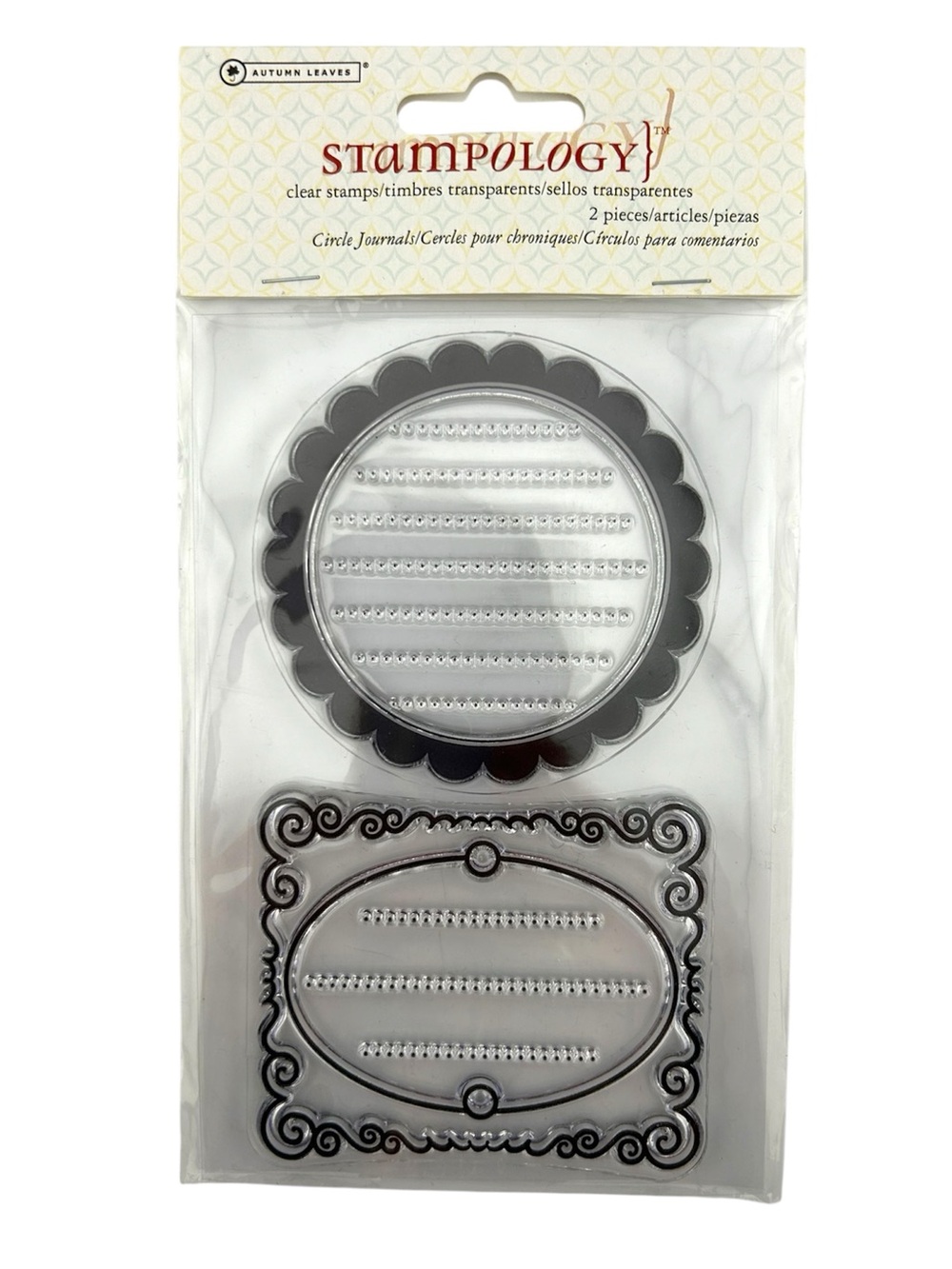 Stampology Clear Circle & Oval Journal Stamps - Black
